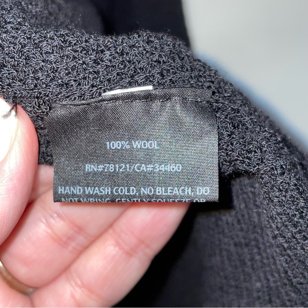 Eileen Fisher | Sleeveless Black Drape Cardigan Vest Women’s Size Medium - Picture 5 of 5